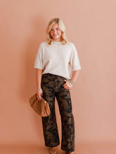 Load image into Gallery viewer, Brown Paisley Denim Pants