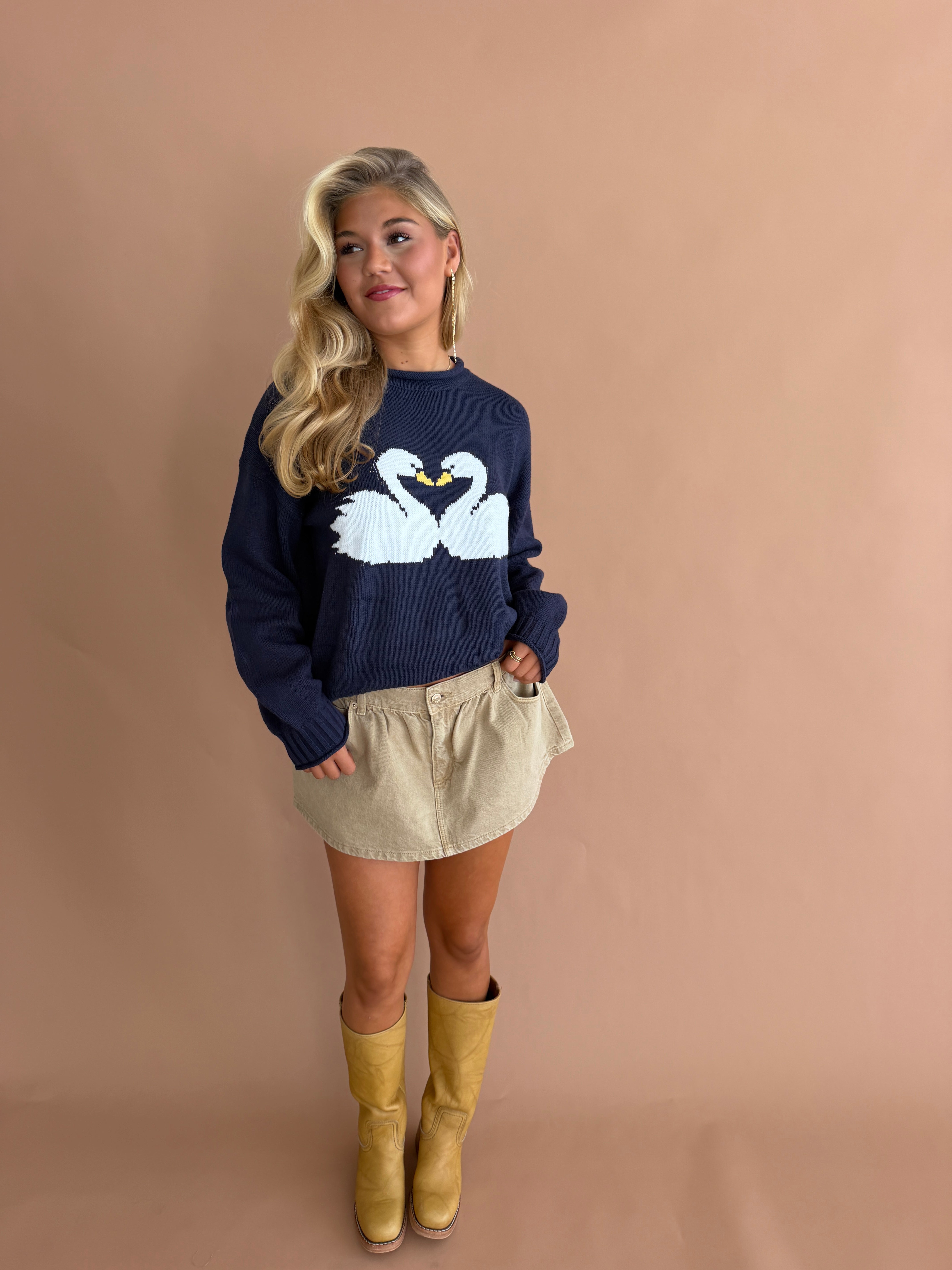 Love Bird Swan Sweater