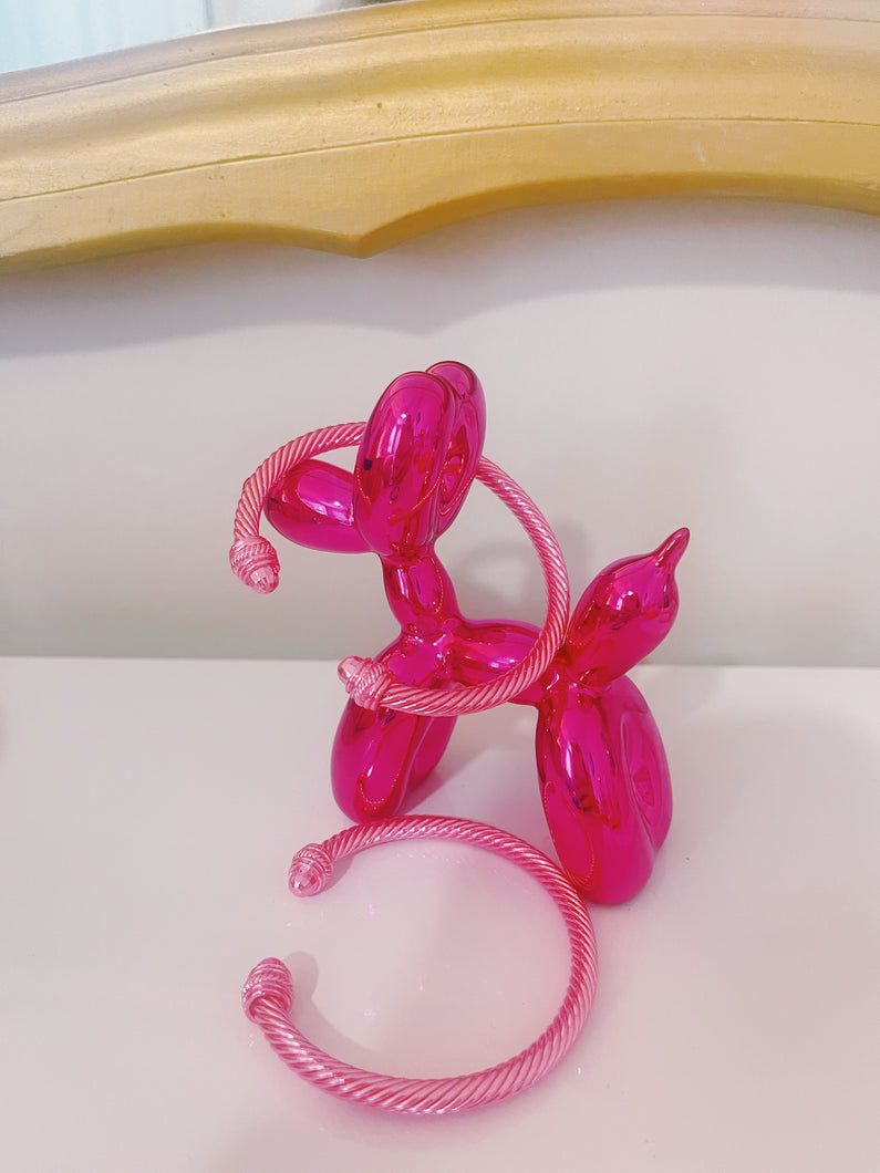 Cable Cuff- Pink