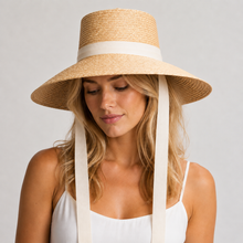 Load image into Gallery viewer, Paloma Sun Hat with Twill Ribbon