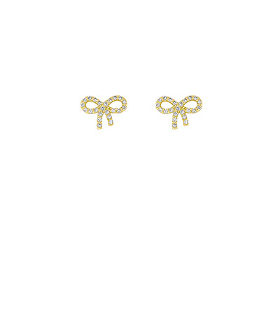 CZ Ribbon Earrings