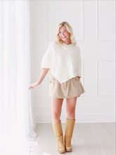 Load image into Gallery viewer, V-Neck Cable Knit Sweater Poncho