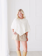 Load image into Gallery viewer, V-Neck Cable Knit Sweater Poncho
