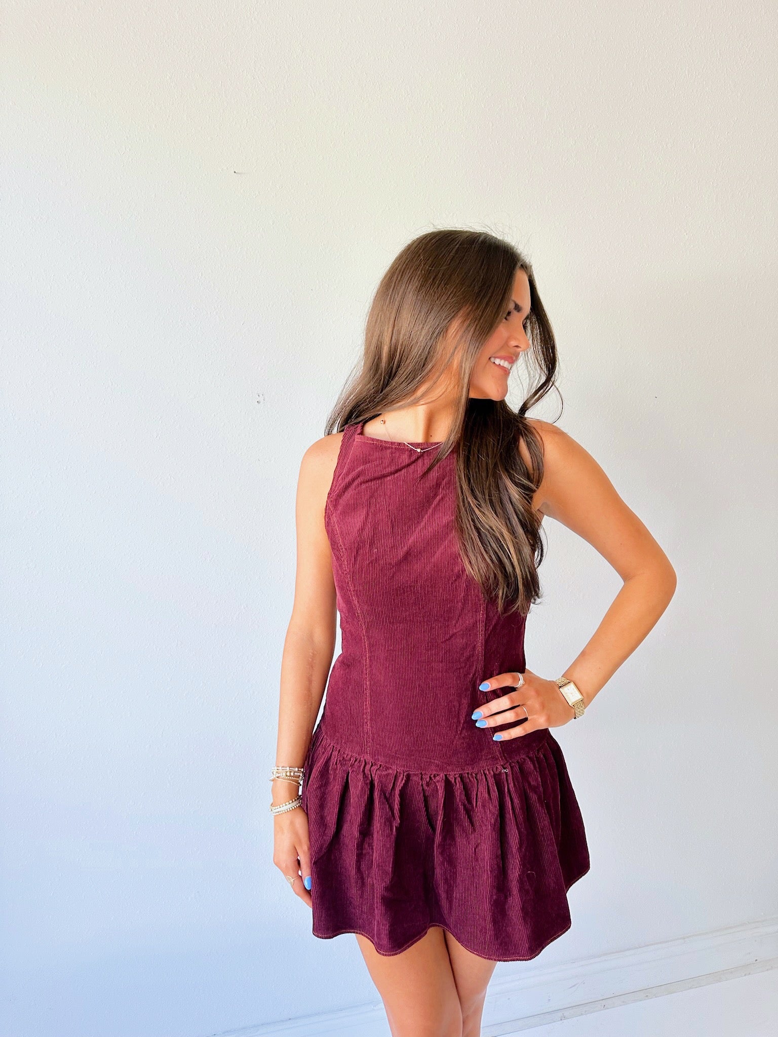 red corduroy mini dress Boat Neck Corduroy Mini Dress – Shop Nineteen Boutique