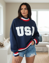 Load image into Gallery viewer, USA Mockneck Sweatshirt