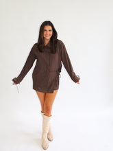 Load image into Gallery viewer, Pin Stripe Chocolate Skort Set