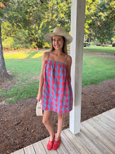 Load image into Gallery viewer, Red &amp; Blue Check Mini Dress