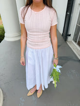 Load image into Gallery viewer, Pointelle Baby Tee- Soft Pink