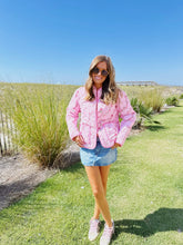 Load image into Gallery viewer, Pink Floral Quilted Jacket