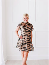 Load image into Gallery viewer, Organza Zebra Cocktail Dress