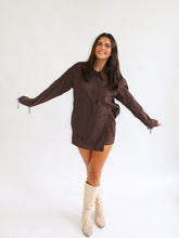 Load image into Gallery viewer, Pin Stripe Chocolate Skort Set