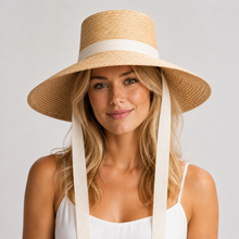 Load image into Gallery viewer, Paloma Sun Hat with Twill Ribbon