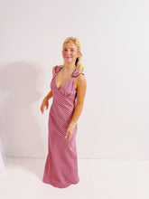 Load image into Gallery viewer, Pink &amp; Brown Gingham Maxi Dress