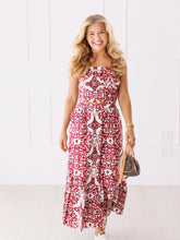 Load image into Gallery viewer, Paisley Crimson Skirt Set (BOTH PIECES)