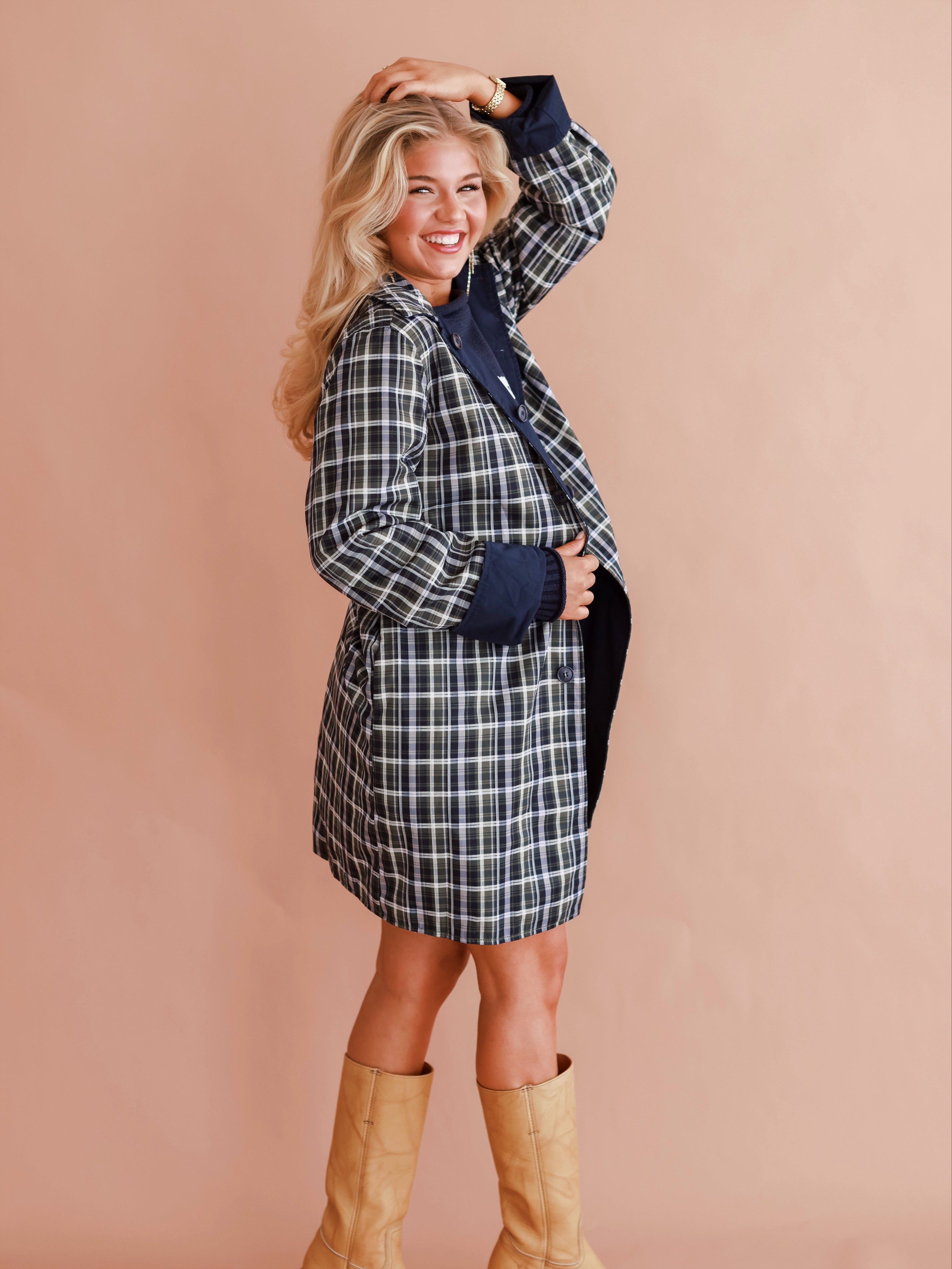 Raisonell Reversible Plaid Trench