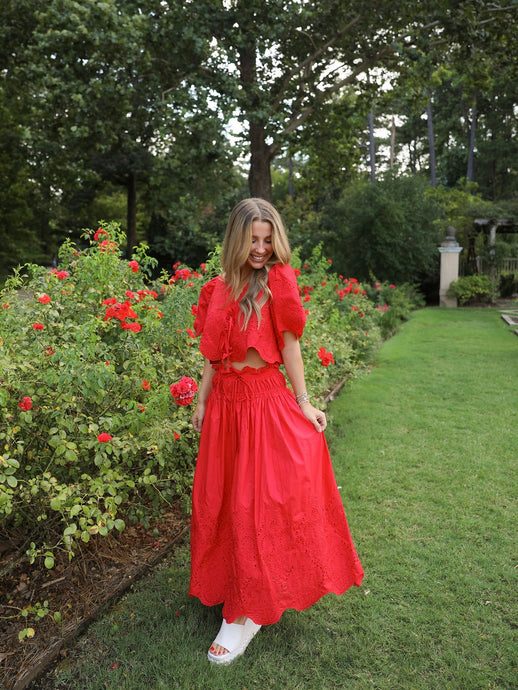 Elizabeth Set- Red Skirt