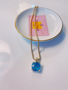 Designer Stone Necklace- turquoise