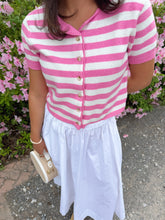 Load image into Gallery viewer, Striped Sleeveless Sweater- Pink