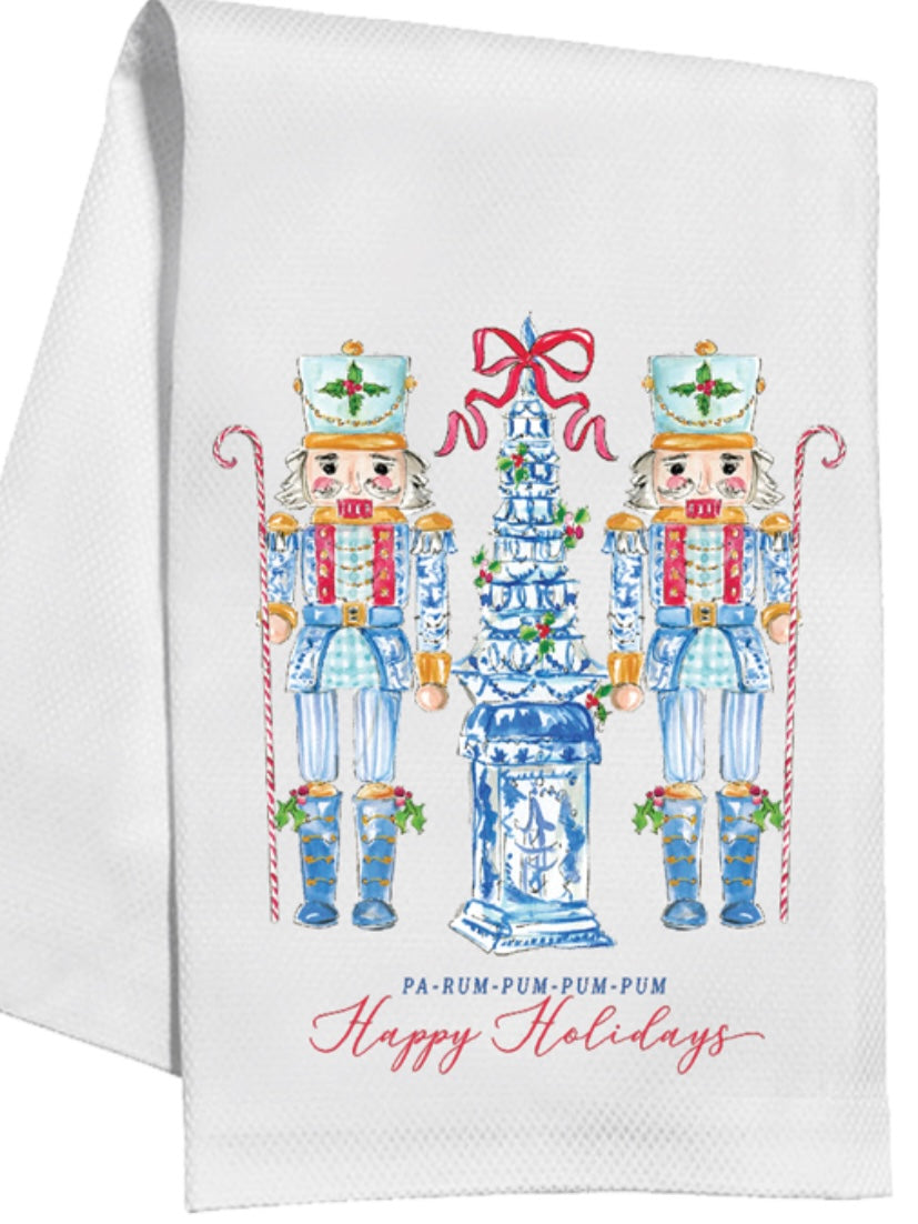 ‘Happy Holidays’ Tea Towel