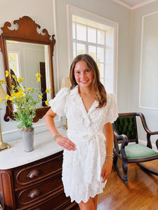 Ivory Button Down Mini Dress