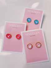 Load image into Gallery viewer, Fun Stone Studs- Neon Pink