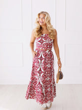 Load image into Gallery viewer, Paisley Crimson Skirt Set (BOTH PIECES)