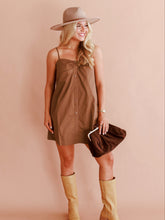 Load image into Gallery viewer, Aura Suede Clutch- Chocolate Brown