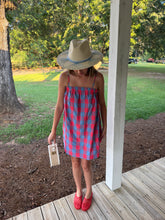 Load image into Gallery viewer, Red &amp; Blue Check Mini Dress