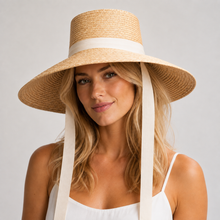 Load image into Gallery viewer, Paloma Sun Hat with Twill Ribbon