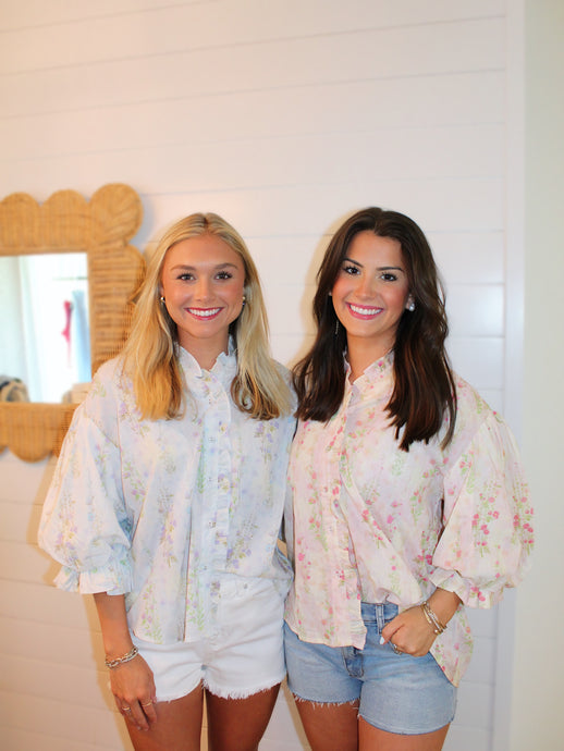 Estelle Top- Pink Floral