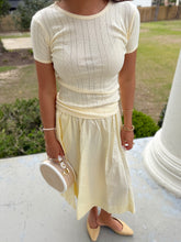 Load image into Gallery viewer, Summer Midi Skirt- Butter Yellow