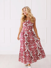 Load image into Gallery viewer, Paisley Crimson Skirt Set (BOTH PIECES)