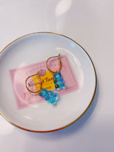 Load image into Gallery viewer, Gummy Bear Hoops- Blue