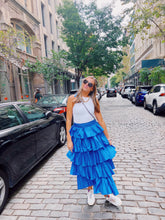 Load image into Gallery viewer, Royal Blue Ruffle Maxi Skirt