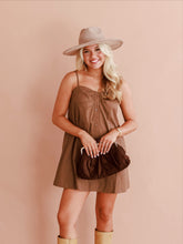 Load image into Gallery viewer, Aura Suede Clutch- Chocolate Brown