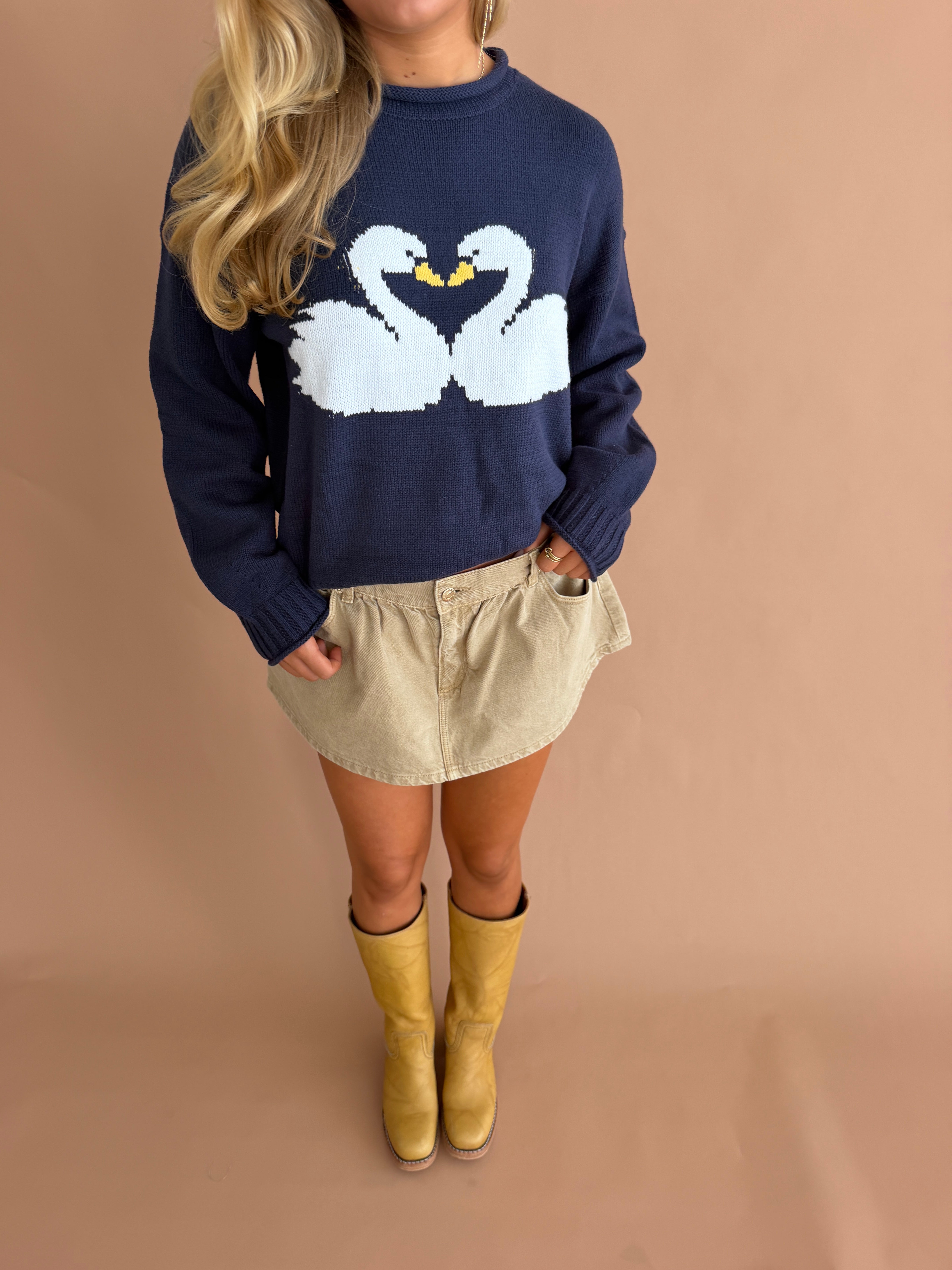 Love Bird Swan Sweater