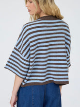 Load image into Gallery viewer, Sarah Striped Sweater- Brown &amp; Blue