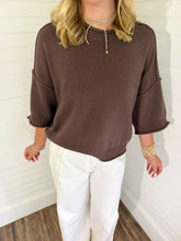Load image into Gallery viewer, Rollneck Sweater- Chocolate Brown