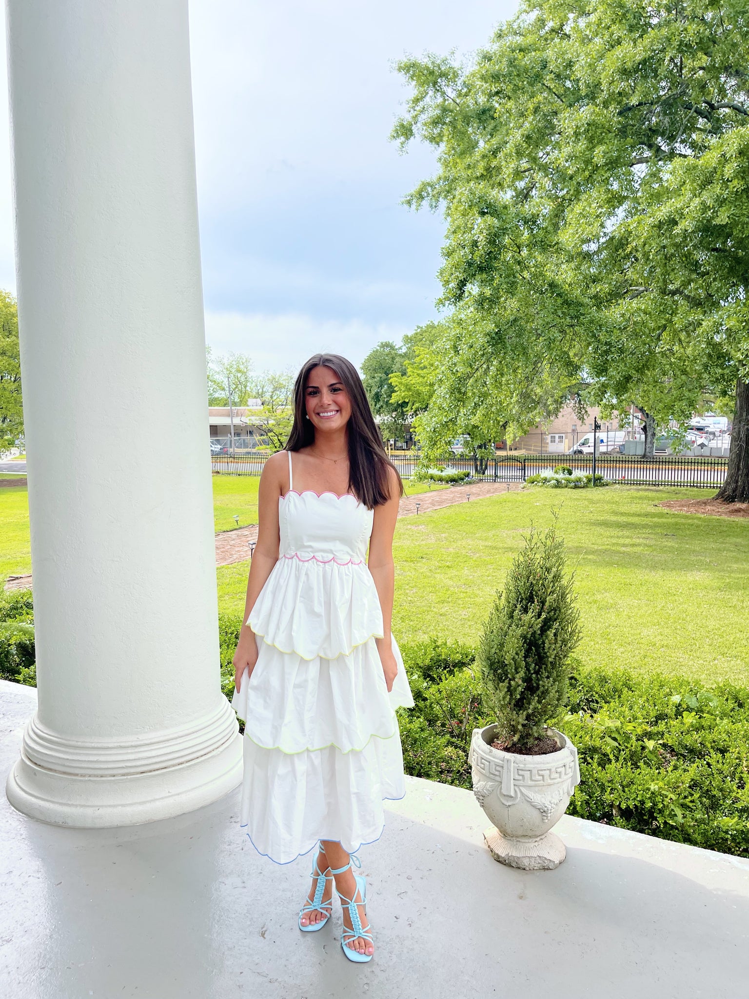 English Factory Scallop Tiered Dress – Shop Nineteen Boutique English Factory Scallop Tiered Dress – Shop Nineteen Boutique