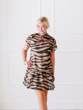 Load image into Gallery viewer, Organza Zebra Cocktail Dress