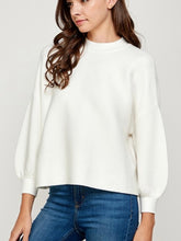 Load image into Gallery viewer, Balloon Sleeve Sweater- Ivory