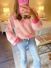 Load image into Gallery viewer, Pink Bow Sweater