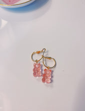 Load image into Gallery viewer, Gummy Bear Hoops- Pink
