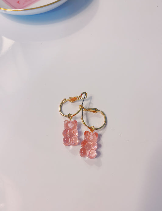 Gummy Bear Hoops- Pink