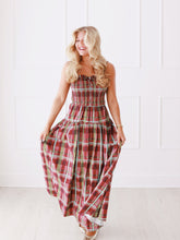 Load image into Gallery viewer, Fun Fall Gingham Maxi Dress