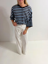 Load image into Gallery viewer, Sarah Striped Sweater- Brown &amp; Blue