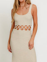 Load image into Gallery viewer, Crochet Cut Out Midi Dress