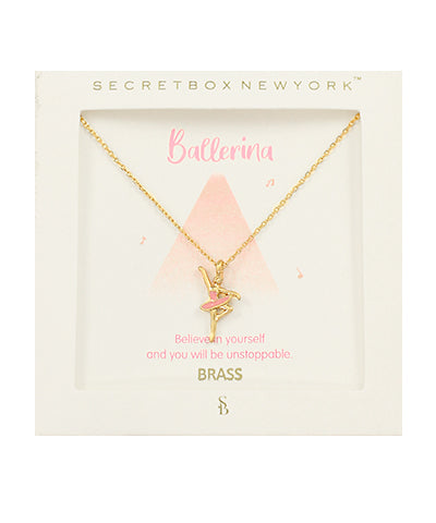Brass Ballerina Necklace- Secret Box
