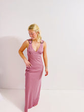 Load image into Gallery viewer, Pink &amp; Brown Gingham Maxi Dress