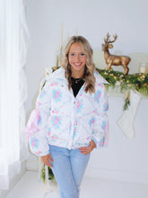 Load image into Gallery viewer, Floral Puffer Jacket